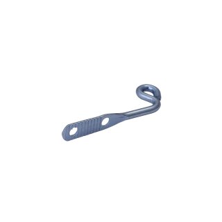 Keder Hook, fixing distance 20 mm, lenght 72 mm - cranked Ø 11 mm