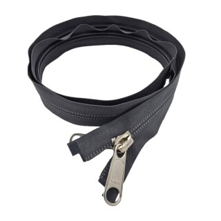 Reißverschluss YKK, 10 mm Spirale, Breite 40 mm 220 cm Grau